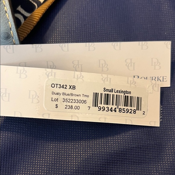 Dooney & Bourke Dusty Blue Lexington Embossed Tote NWT retail $238 - Picture 8 of 8